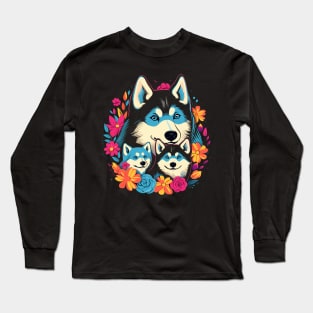 Alaskan Husky Mothers Day Long Sleeve T-Shirt